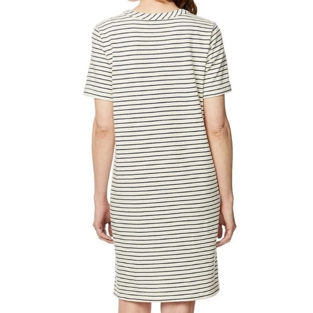 BUFFALO BY DAVID BITTON T SHIRT STRIPED BLACK CREWNECK DRESS Size XS - Picture 3 of 6